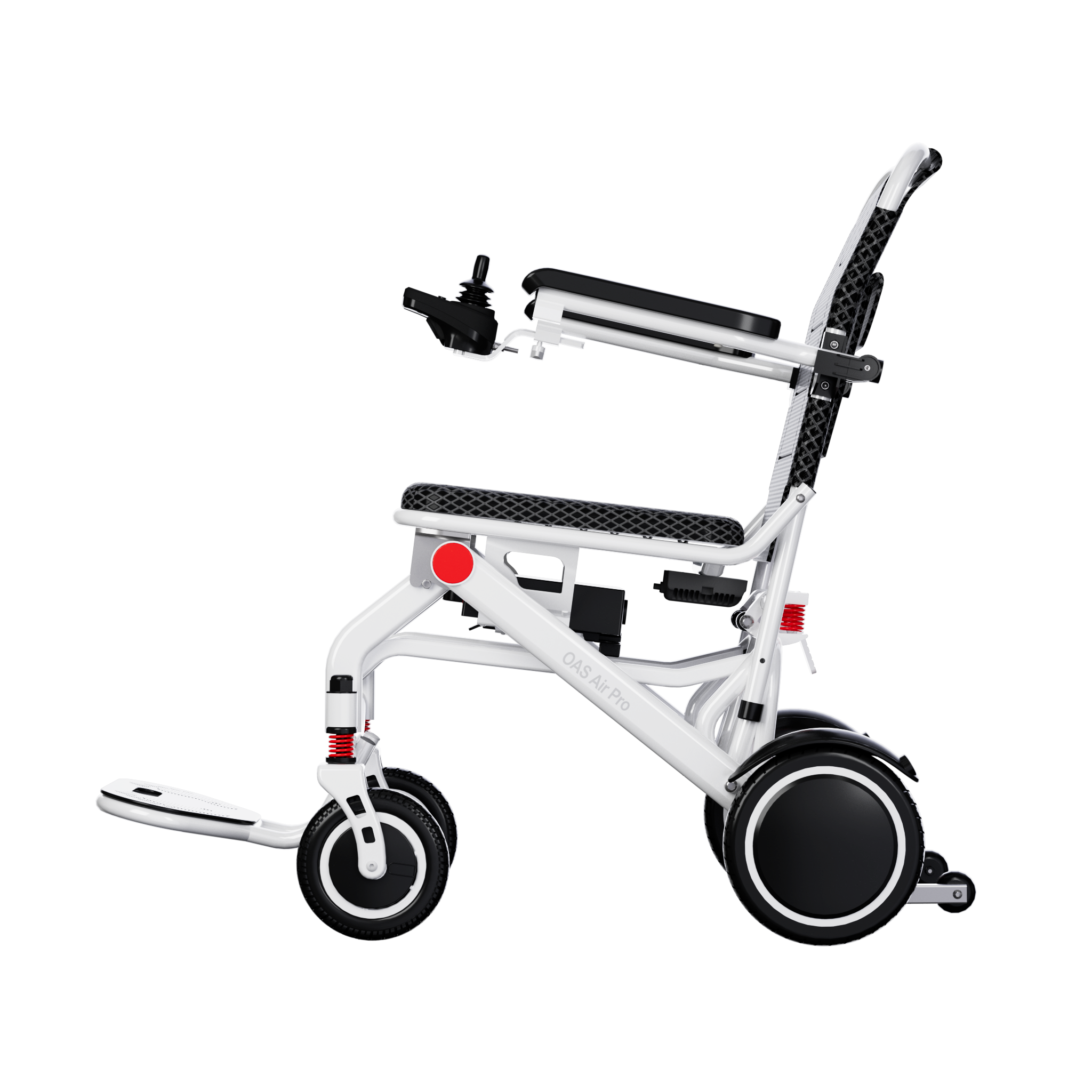 OAS Mobility lightweight foldable electric wheelchair right side